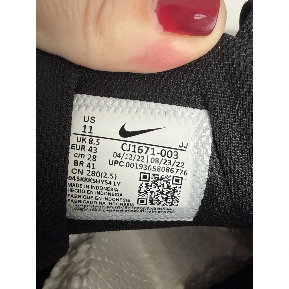 New Women's Size 11 Black‎ White Nike Air Max Fusion Running Shoes CJ1671 003